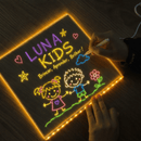 LunaGlow™ | Quadro LED Sensorial Infantil para Desenhar e Criar ✨💜 - LunaKids